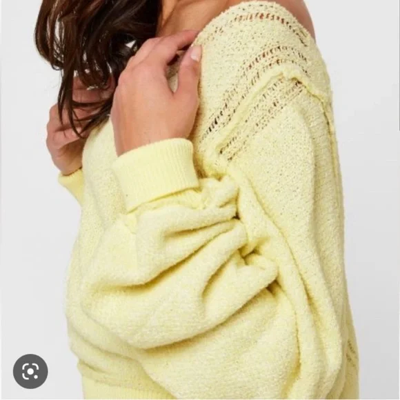 Free People | Lemon V Neck Knit Sweater Size XS - Picture 3 of 10